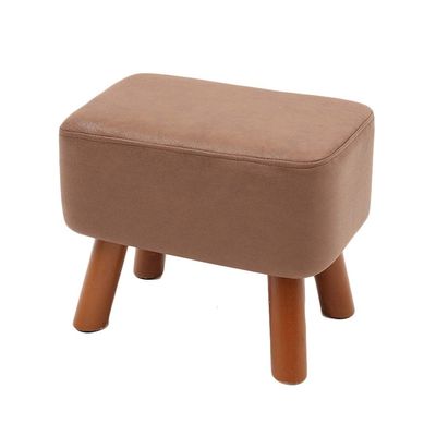 HOMEH Sturdy Solid Wood Frame Bench Sofa Pouffe Stool Anti-Slip Change Shoes Rest Seat for Living Room Hallway (Color : Brown-b)