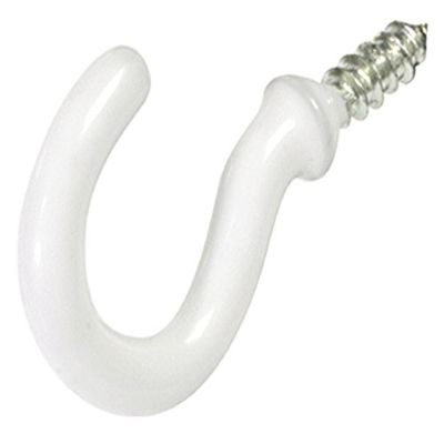 Dormo 0.88 in. Vinyl Cup Hook White - Card of 6- Pack of 10