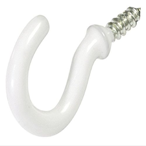 Dormo 0.88 in. Vinyl Cup Hook White - Card of 6- Pack of 10