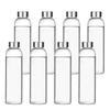 Encheng Glass Water Bottles,16oz Glass Drinking Bottle With Leakproof Stainless Steel Cap,Reusable Juice Bottles Beverage Drinkware,To Go Travel Bottles For Drink,Sauce,8Pack view 1