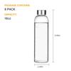 Encheng Glass Water Bottles,16oz Glass Drinking Bottle With Leakproof Stainless Steel Cap,Reusable Juice Bottles Beverage Drinkware,To Go Travel Bottles For Drink,Sauce,8Pack view 2