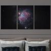SIGNWIN 3 Piece Framed Canvas Wall Art Galaxy Stars Canvas Prints Home Artwork Decoration for Living Room,Bedroom - 16"x24"x3 Panels view 1