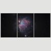 SIGNWIN 3 Piece Framed Canvas Wall Art Galaxy Stars Canvas Prints Home Artwork Decoration for Living Room,Bedroom - 16"x24"x3 Panels view 3