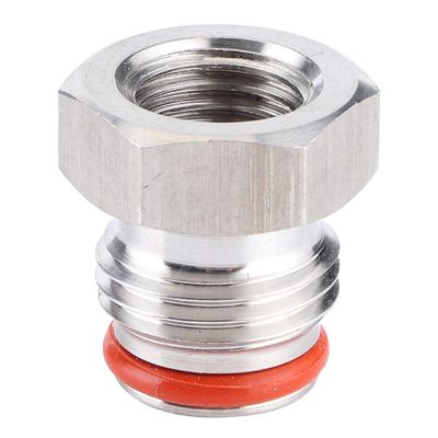 Keg Adapter, 1/4in FFL x 19/32in18 UNF Plug Adapter Connector for Homebrew Beer Keg Parts Kegging Hardware