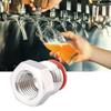 Keg Adapter, 1/4in FFL x 19/32in18 UNF Plug Adapter Connector for Homebrew Beer Keg Parts Kegging Hardware view 2