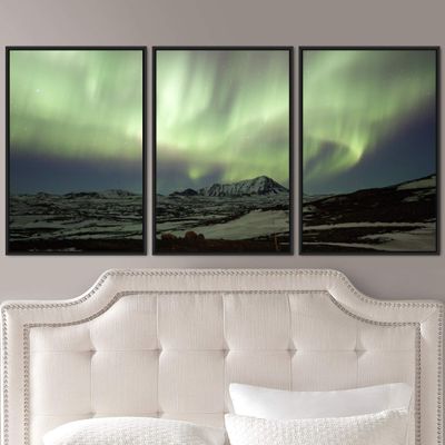 SIGNWIN 3 Piece Framed Canvas Wall Art Dayspring Canvas Prints Home Artwork Decoration for Living Room,Bedroom - 16"x24"x3 Panels