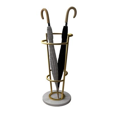 Umbrella Racks Home Entrance Umbrella Stand, Modern Creative Marble Base Umbrella Storage Rack, Living Room Cane/Cue Decorations, 25x53cm (Color : Gold, Size : Style2)