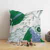 Carnival Pillow Cover in Green 18x18 Green Floral Blue Ivory Pillow Cushion Cover Decortaive Pillowcase with Zipper Home decor for Sofa living room bedroom view 2