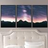 SIGNWIN 3 Piece Framed Canvas Wall Art Starry Sky Canvas Prints Home Artwork Decoration for Living Room,Bedroom - 16"x24"x3 Panels view 1