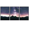 SIGNWIN 3 Piece Framed Canvas Wall Art Starry Sky Canvas Prints Home Artwork Decoration for Living Room,Bedroom - 16"x24"x3 Panels view 2
