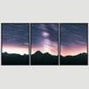 SIGNWIN 3 Piece Framed Canvas Wall Art Starry Sky Canvas Prints Home Artwork Decoration for Living Room,Bedroom - 16"x24"x3 Panels view 3