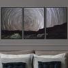 SIGNWIN 3 Piece Framed Canvas Wall Art Starry Sky Canvas Prints Home Artwork Decoration for Living Room,Bedroom - 16"x24"x3 Panels view 1