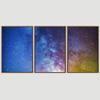 SIGNWIN 3 Piece Framed Canvas Wall Art Starry Sky Canvas Prints Home Artwork Decoration for Living Room,Bedroom - 16"x24"x3 Panels view 3