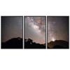 SIGNWIN 3 Piece Framed Canvas Wall Art Starry Sky Canvas Prints Home Artwork Decoration for Living Room,Bedroom - 16"x24"x3 Panels view 2