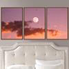 SIGNWIN 3 Piece Framed Canvas Wall Art Lunar Canvas Prints Home Artwork Decoration for Living Room,Bedroom - 16"x24"x3 Panels view 1