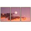 SIGNWIN 3 Piece Framed Canvas Wall Art Lunar Canvas Prints Home Artwork Decoration for Living Room,Bedroom - 16"x24"x3 Panels view 2
