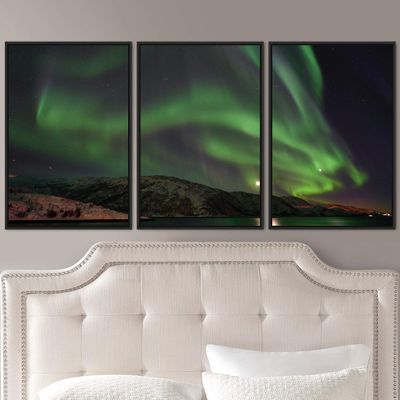 SIGNWIN 3 Piece Framed Canvas Wall Art Dayspring Canvas Prints Home Artwork Decoration for Living Room,Bedroom - 16"x24"x3 Panels
