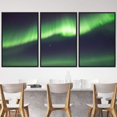 SIGNWIN 3 Piece Framed Canvas Wall Art Dayspring Canvas Prints Home Artwork Decoration for Living Room,Bedroom - 16"x24"x3 Panels