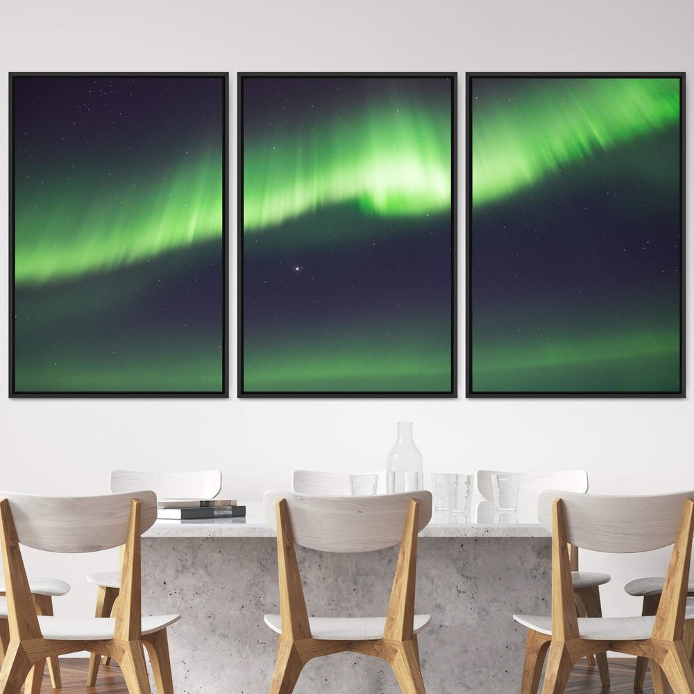SIGNWIN 3 Piece Framed Canvas Wall Art Dayspring Canvas Prints Home Artwork Decoration for Living Room,Bedroom - 16"x24"x3 Panels