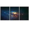 SIGNWIN 3 Piece Framed Canvas Wall Art Galaxy Stars Canvas Prints Home Artwork Decoration for Living Room,Bedroom - 16"x24"x3 Panels view 2