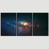 SIGNWIN 3 Piece Framed Canvas Wall Art Galaxy Stars Canvas Prints Home Artwork Decoration for Living Room,Bedroom - 16"x24"x3 Panels view 3