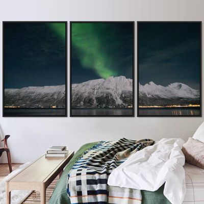 SIGNWIN 3 Piece Framed Canvas Wall Art Dayspring Canvas Prints Home Artwork Decoration for Living Room,Bedroom - 16"x24"x3 Panels
