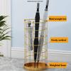 Umbrella Racks Golden Wrought Iron Umbrella Stand, Fashion and Creative Home Hotel Lobby Umbrella Storage Rack, with Hook, Stable and Durable, 25x50cm view 3