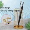 Umbrella Racks Golden Wrought Iron Umbrella Stand, Fashion and Creative Home Hotel Lobby Umbrella Storage Rack, with Hook, Stable and Durable, 25x50cm view 4
