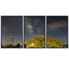 SIGNWIN 3 Piece Framed Canvas Wall Art Starry Sky Canvas Prints Home Artwork Decoration for Living Room,Bedroom - 16"x24"x3 Panels view 2