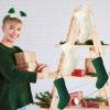 18" Green and Ivory Knit Christmas Stockings,4 Pack view 3