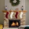 18" Green and Ivory Knit Christmas Stockings,4 Pack view 4