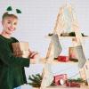 18" Khaki and Ivory Knit Christmas Stockings for Fireplace Holiday Decor,6 Pack view 4