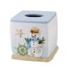 Avanti Linens - Tissue Box Cover, Resin Countertop Accessories, Christmas Decorations (Coastal Snowman Collection) view 1