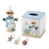 Avanti Linens - Tissue Box Cover, Resin Countertop Accessories, Christmas Decorations (Coastal Snowman Collection) view 2
