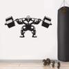Gorilla Gym Wall Decal Lifting Gorilla Fitness Motivation Muscle Brawn Barbell Gym Crossfit Sport Art Mural Vinyl Sticker (64"W x 30"H) view 1