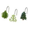 Avanti Linens - Shower Curtain Hooks, Holiday Bathroom Accessories, Set of 12 (Christmas Trees Collection) view 1