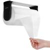 simpletome ONE Hand Tear Paper Towel Holder Under Cabinet Adhesive or Drilling Installation Aluminum Alloy + ABS (Black) view 1