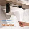 simpletome ONE Hand Tear Paper Towel Holder Under Cabinet Adhesive or Drilling Installation Aluminum Alloy + ABS (Black) view 2