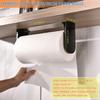 simpletome ONE Hand Tear Paper Towel Holder Under Cabinet Adhesive or Drilling Installation Aluminum Alloy + ABS (Black) view 4