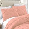 100% Egyptian Cotton 7-Piece Pinch Pleat Pintuck Bedding Comforter Set, 800 Thread Count (Queen, Peach) view 4
