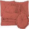 100% Egyptian Cotton 7-Piece Pinch Pleat Pintuck Bedding Comforter Set, 800 Thread Count (Queen, Brick Red) view 1