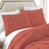 100% Egyptian Cotton 7-Piece Pinch Pleat Pintuck Bedding Comforter Set, 800 Thread Count (Queen, Brick Red) view 2