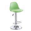 ACXZ Adjustable Swivel Bar Stool with Backrest, Breakfast Chair with Footrest, Modern Gas Lift Counter Bar Stools, Red, White, Yellow, Green, Gray, Black (seat Height 24-31inch) view 1