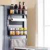 Jolitac Magnetic Fridge Spice Rack- Space Saving Organizer Black Shelf on Refrigerator, Kitchen Paper Towel Holder, Foldable Design (Black-Large) view 3