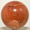 2.5" 380g Red Orange Golden Quartz Carved Sphere Polished Natural Sparkling Gemstone Crystal Mineral Specimen Ball - India + Stand view 3