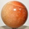 2.5" 380g Red Orange Golden Quartz Carved Sphere Polished Natural Sparkling Gemstone Crystal Mineral Specimen Ball - India + Stand view 4