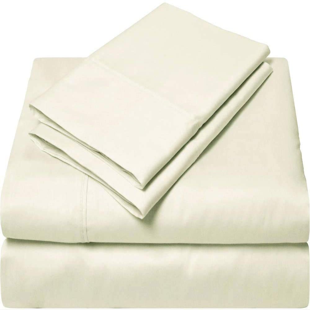 Femini Fashion Giza-Egyptian-Dreams-Set-My-Sheet-&-Pillow, 100% Giza Egyptian 1000 Thread Count Cotton, 12"-15" Deep Pockets |RV King, Ivory Color| 4-PC Sheet Set, Soft Breathable Bedsheets