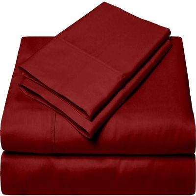 Femini Fashion Giza-Egyptian-Dreams-Set-My-Sheet-&-Pillow, 100% Giza Egyptian 1000 Thread Count Cotton, 12"-15" Deep Pockets |RV King, Burgundy Color| 4-PC Sheet Set, Soft Breathable Bedsheets