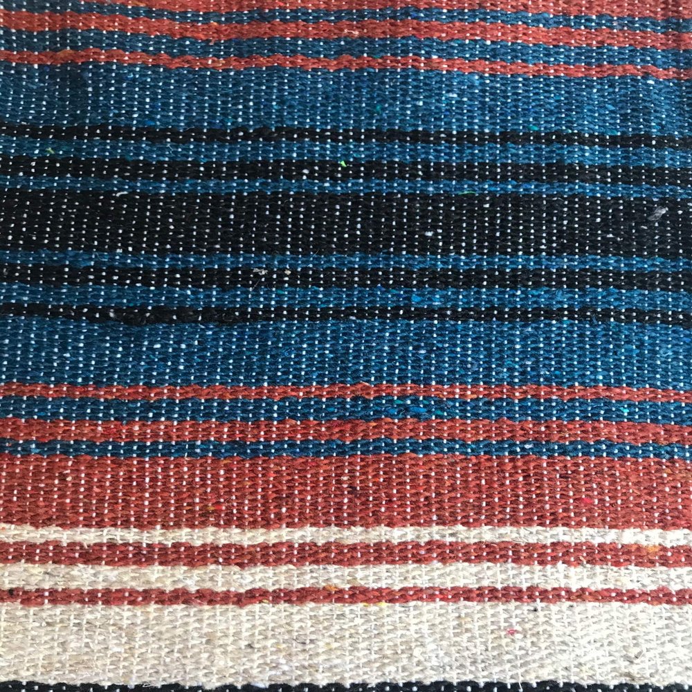 Baja Authentic Mexican Falsa Blanket 100% Acrylic Perfect for Yoga, Beach, Camping, Picnic, Car Seat Cover, Home Throw Decor (Rustic Red)