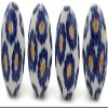 Polmedia Polish Pottery Set of 4 Drawer Pull Knobs 1-1/2 inch - Blue Zinnia Pattern Handmade in Boleslawiec Poland by Ceramika Artystyczna + Certificate of Authenticity view 3